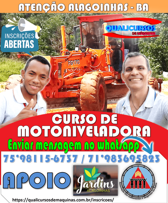 Inscrição Motoniveladora